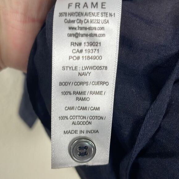 FRAME LONG SLEEVE OVERSIZED NAVY TUNIC SIZE S/P - Picture 6 of 6